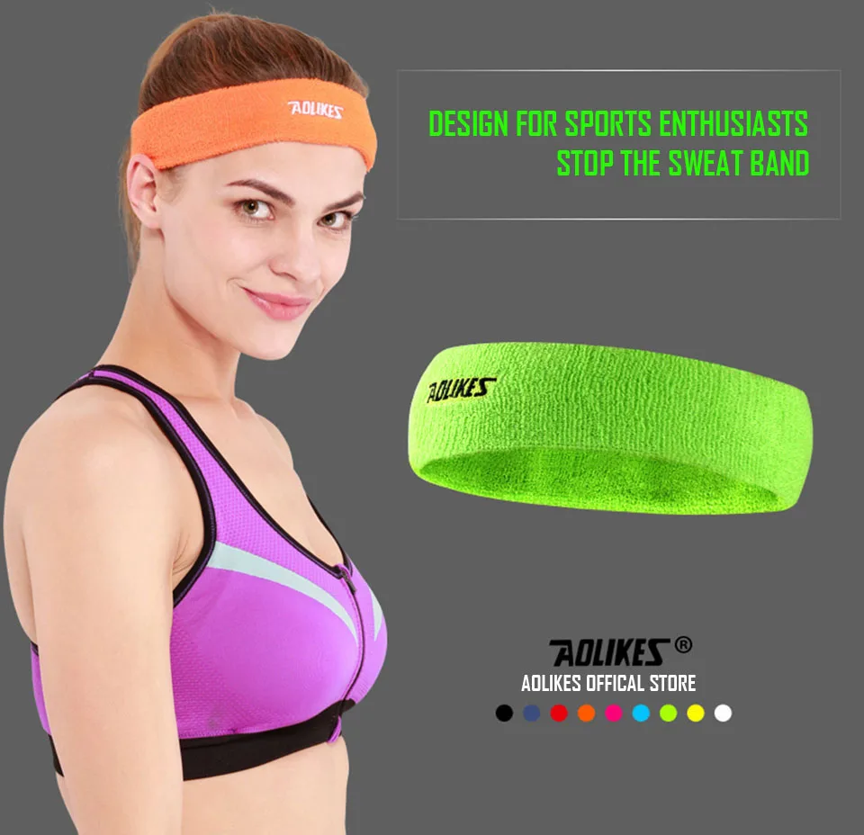 Высокое качество Хлопок Пот повязка для мужчин Sweatband wo Йога повязки волос голова