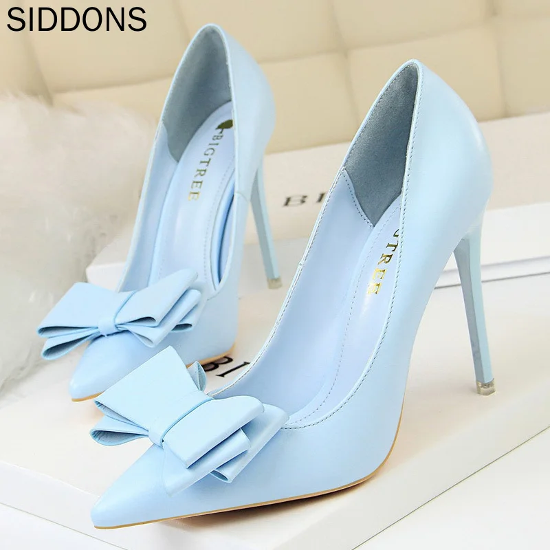 

Туфли-лодочки женские на высоком каблуке, с бантом, 2021