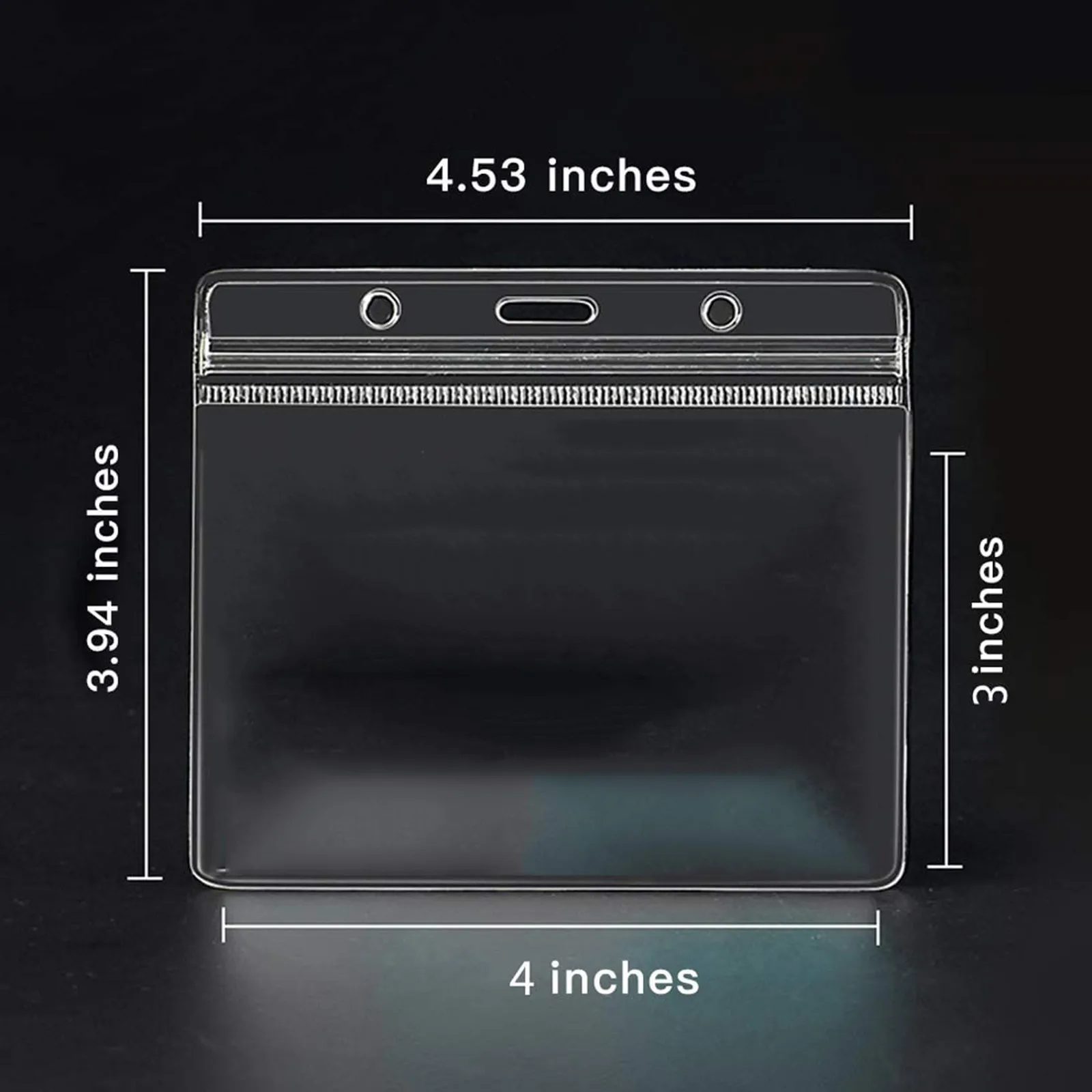 

10pc Transparent Plastic Clear Exhibition ID Waterproof PVC Soft Card Case Name Tag Work With lanyard Id Holder Office Supplies