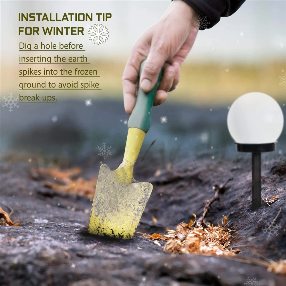 구매 LED 공 태양 야외 조명 정원 빛 마당 파티오 산책로 풍경에 대 한 방수 지상 스파이크 통로 쿨 화이트