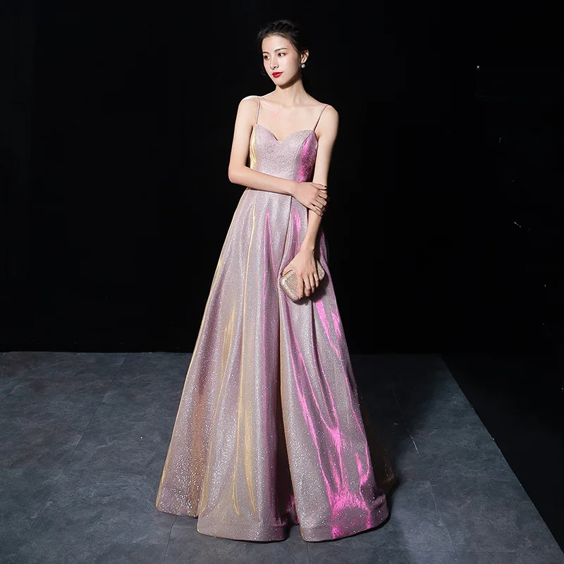 

Banquet Evening Dress Female 2021 New Elegant Annual Party Party Dress Chorus Sling Long Dress Prom Dress