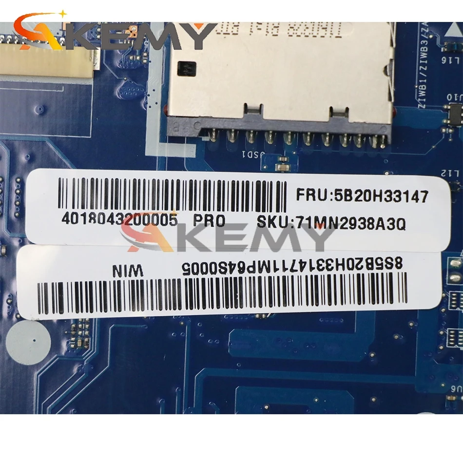 

Genuine LA-B091P for Lenovo Ideapad B50-70 Laptop Motherboard FRU:5B20G06294 SR170 I5-4200U DDR3L 2GB Fully Tested High quality