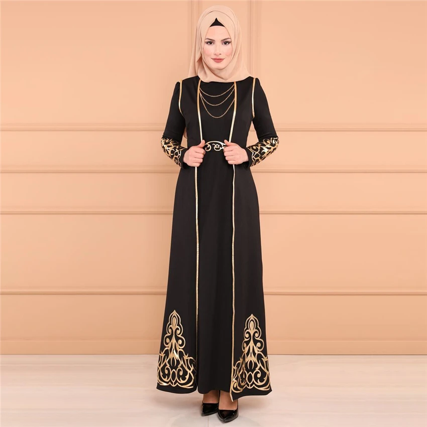 

Muslim Dress Abaya News 2 PC Tunic and Robe Islamic Clothing Party Turkey Muslim Dresses Party Middle East Dubai Moroccan Gowns