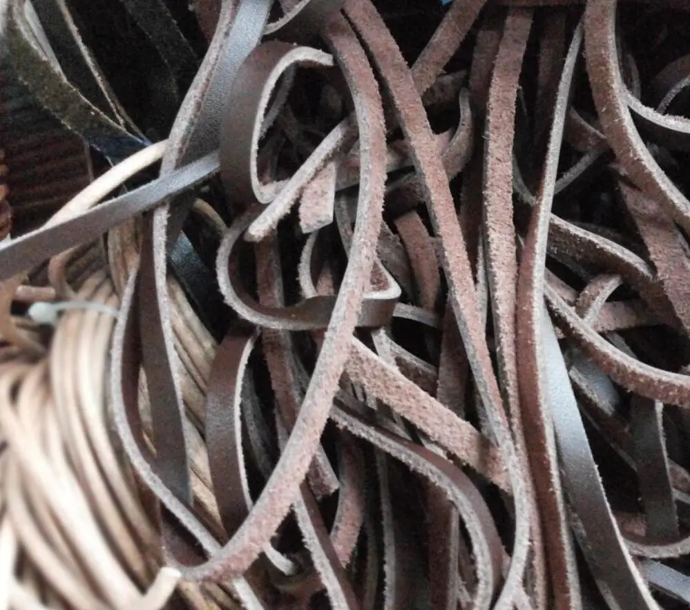 Самодельный необходимый ювелирный шнур 4 мм плоский кожаный 5 метров кожаная