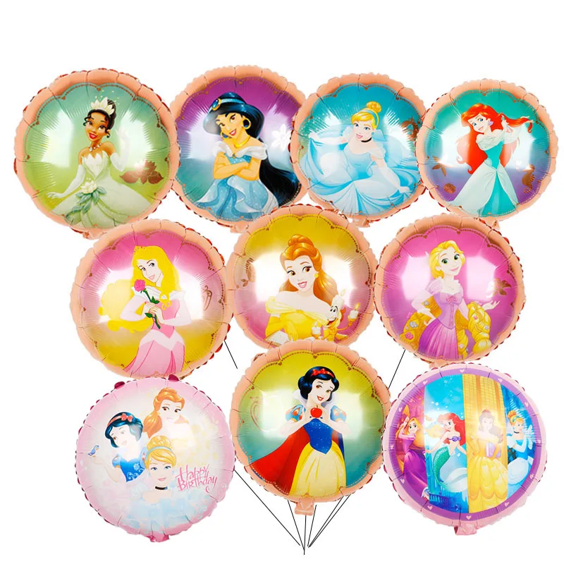 15 шт. Disney принцессы Фольга воздушные шары 18 дюймов baby shower девочка надувные гелием