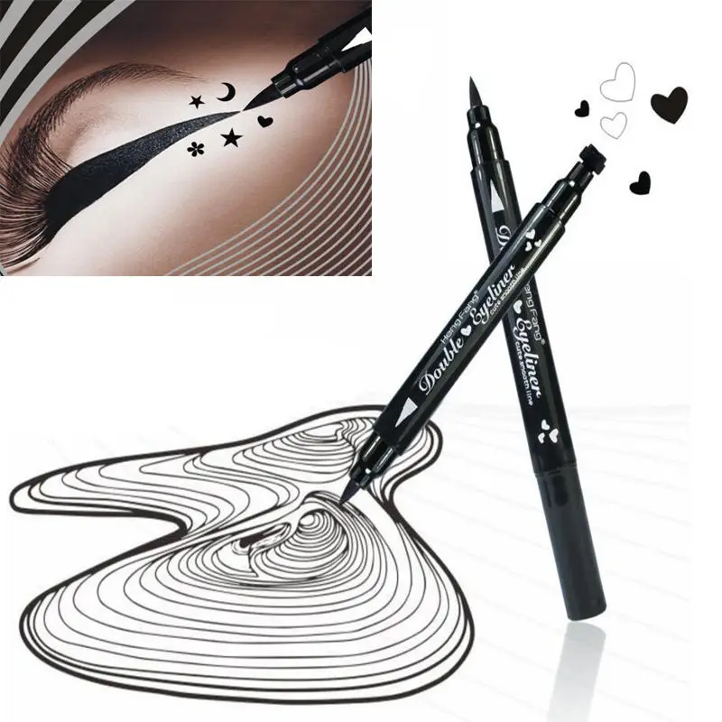 Подводка для глаз быстросохнущая Косметика макияжа водостойкая двухсторонняя