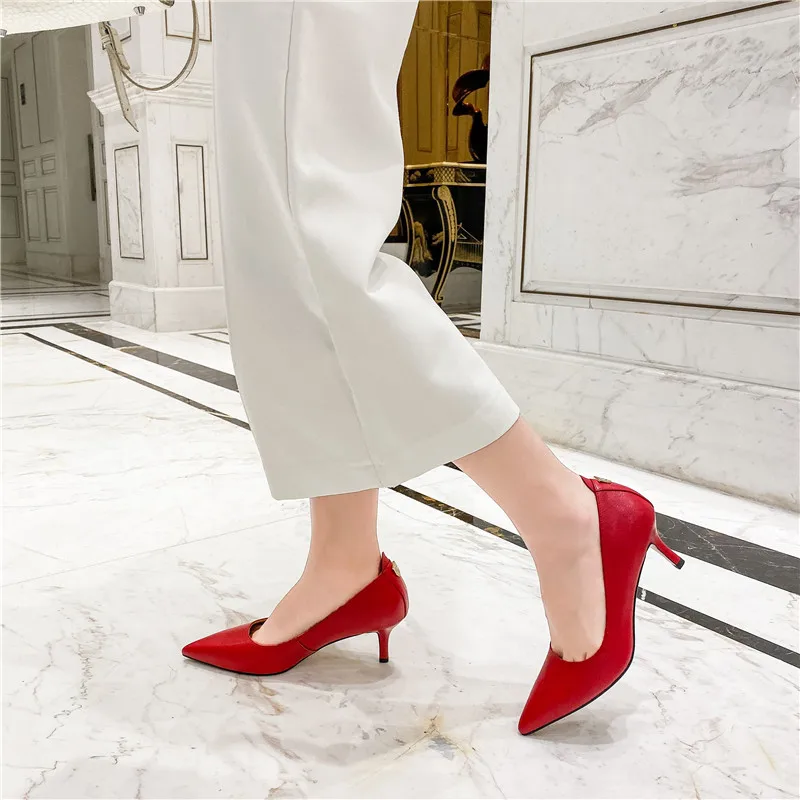 CONASCO 2021 высокого качества Модные женские туфли лодочки из натуральной кожи Сезон