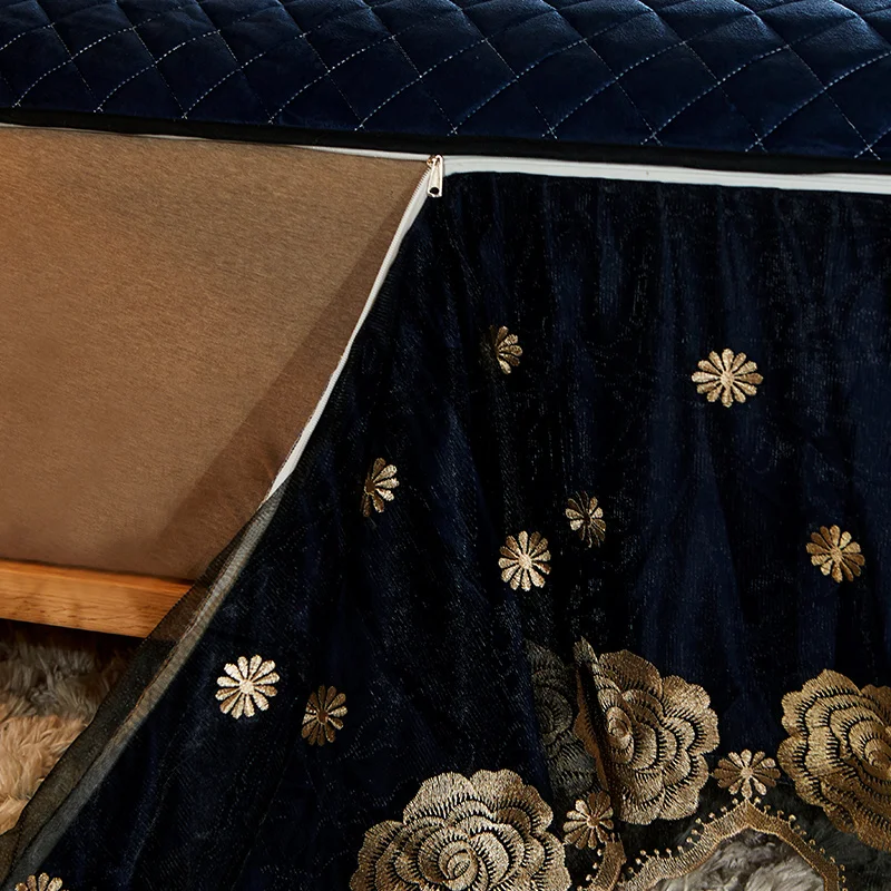 Новинка 2020 стеганое бархатное постельное белье с кристаллами простыня наволочки