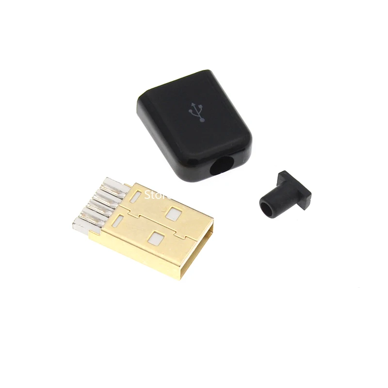 10 шт./лот USB 4-контактный разъем штекер белый/черный сварочный интерфейс передачи