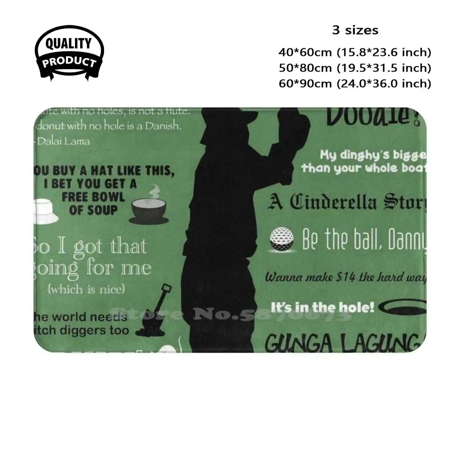 Caddyshack : The Quotes Мягкая подушка Домашний ковер Дверной коврик Автомобильный Гольф