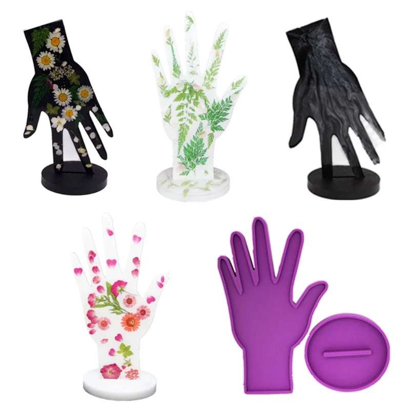 

Hand Shape Jewelry Display Mold Earrings Bracelet Storage Silicone Mold Jewelry Stand Mold Craft Tools