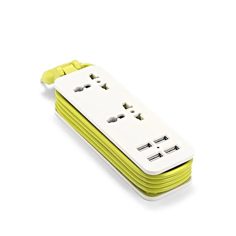 ЕС Блок питания с 4 USB портативным удлинительным гнездом евро вилка 1 5 м кабель