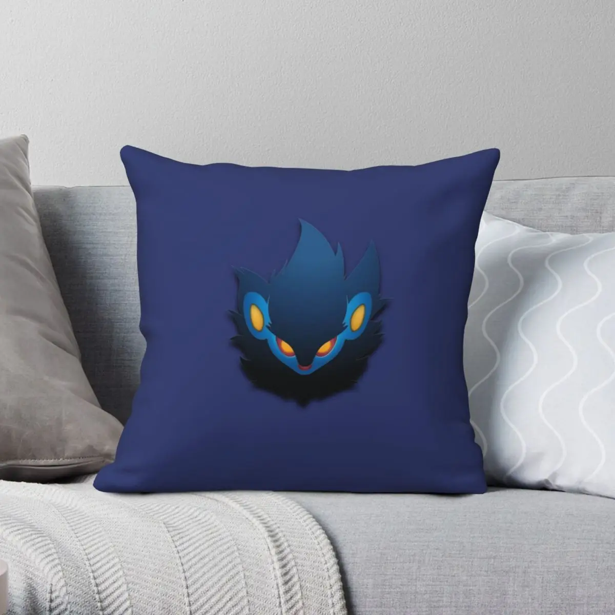 

Nice Luxray Square Pillowcase Polyester Linen Velvet Pattern Zip Decor Bed Cushion Cover 45x45