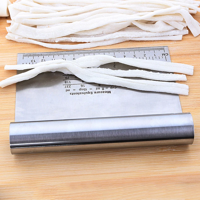 

1pc Stainless Steel Cake Smooth Tools Pizza Dough Scraper Cutter Baking Pastry with Scale Spatulas Fondant Cake Decoration Tools