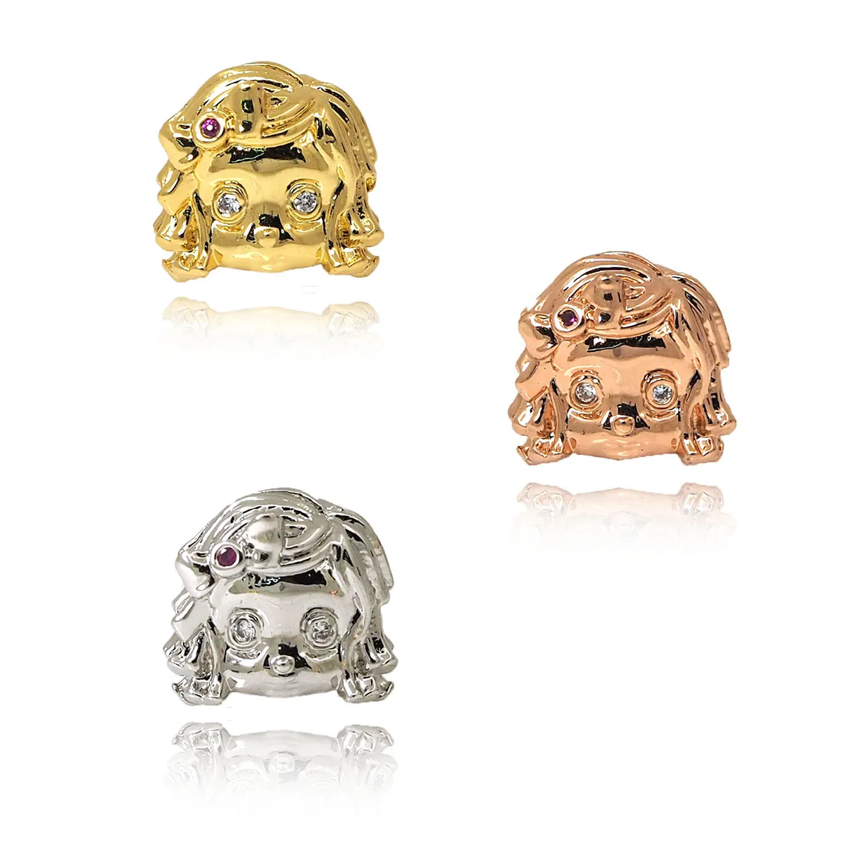 2 шт./лот модные капельки масла демон микро проложить cz Медь циркония бусины DIY