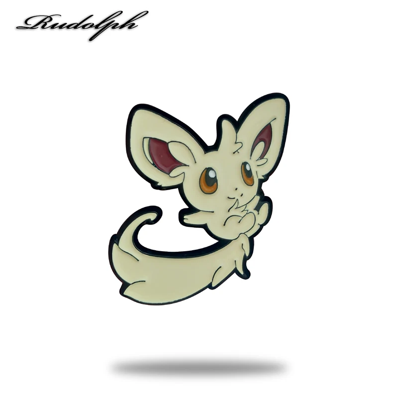 Симпатичная мягкая эмалированная заколка с мультяшной лисой|Броши| |