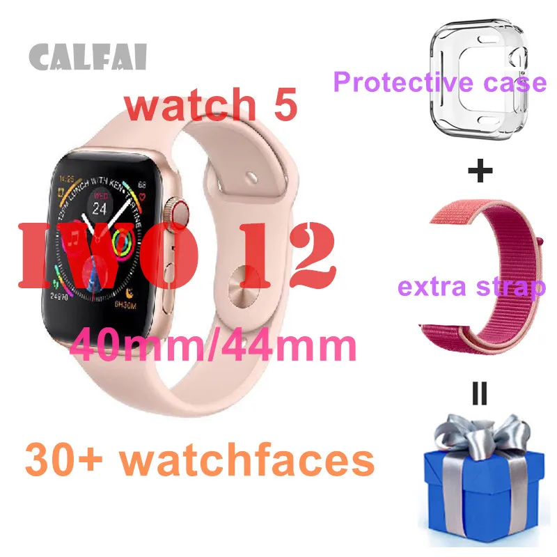 Часы 5 IWO 12 Bluetooth умные часы 1:1 умные часы 40 мм 44 мм чехол для Apple iOS Android телефон сердечного ритма PK IWO 11