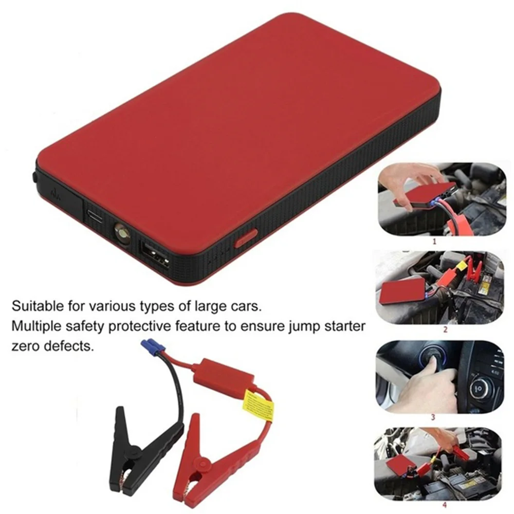 Портативный мини-пусковой аккумулятор 8000 мАч 12 В для автомобиля аварийное