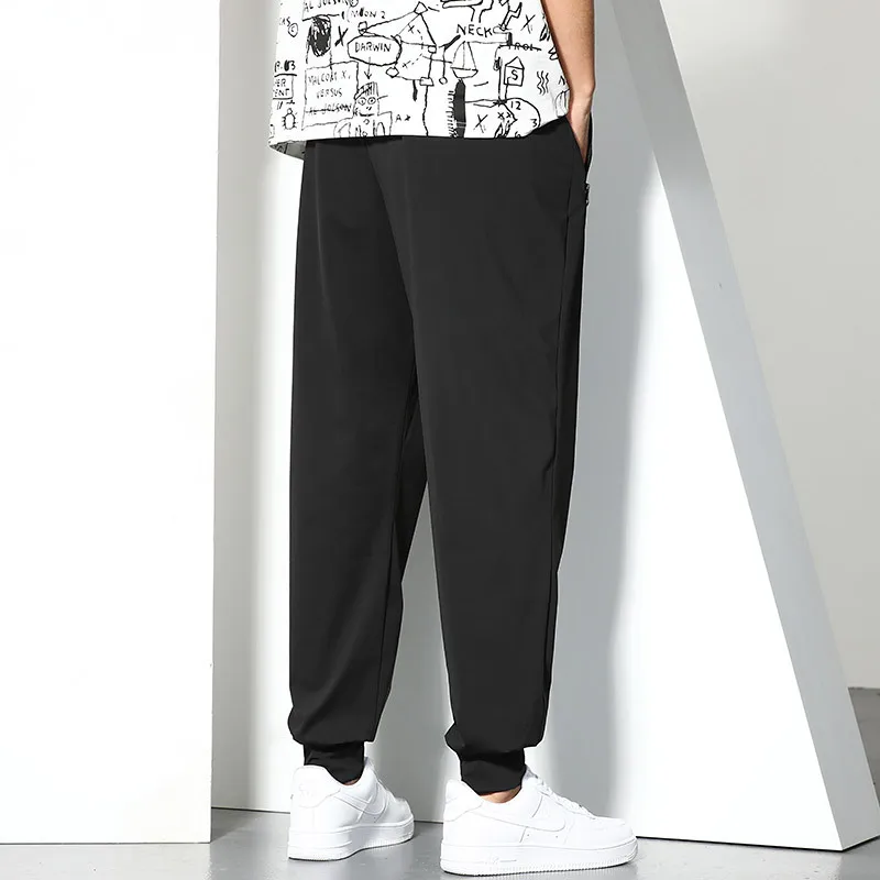 

Large casual pants men's plus fat sports pants loose fat man spring and summer ice thin Leggings summer