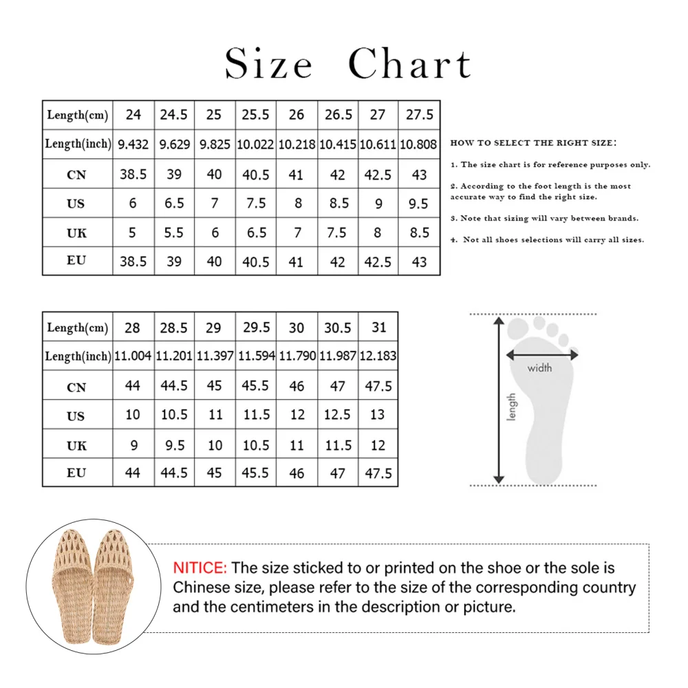 

1 Pair Rustic Styled Slippers Straw Woven Sandals Creative Fashion Slippers