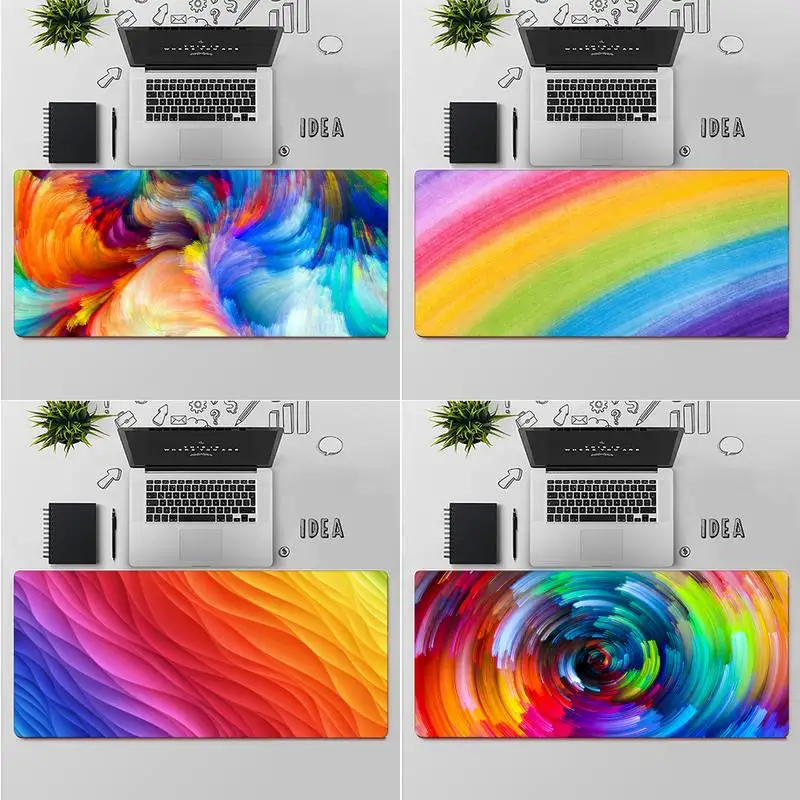 

ZOROXU Rainbow colors Office Mice Gamer Soft Mouse Pad table Rug PC Laptop Notebook Rubber Wholesale Mat