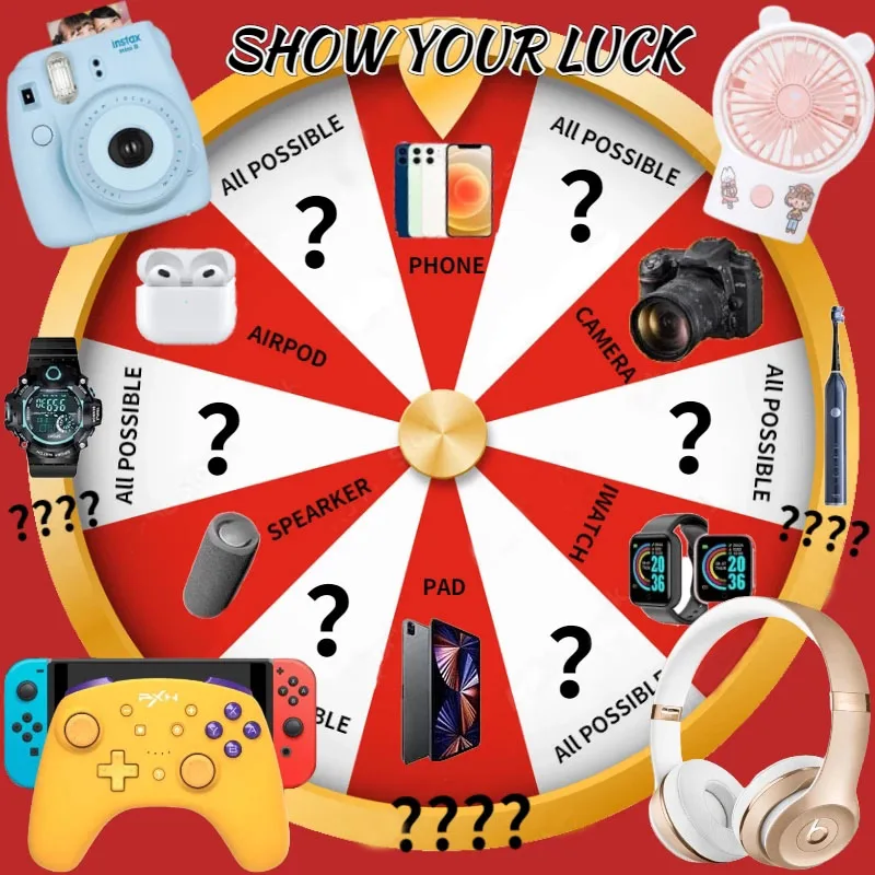 

Super Lucky Mystery Box 100% Surprise Top Quality Digita Gift Electronics Gamepads Cameras Air pod Novelty Surprise Gift