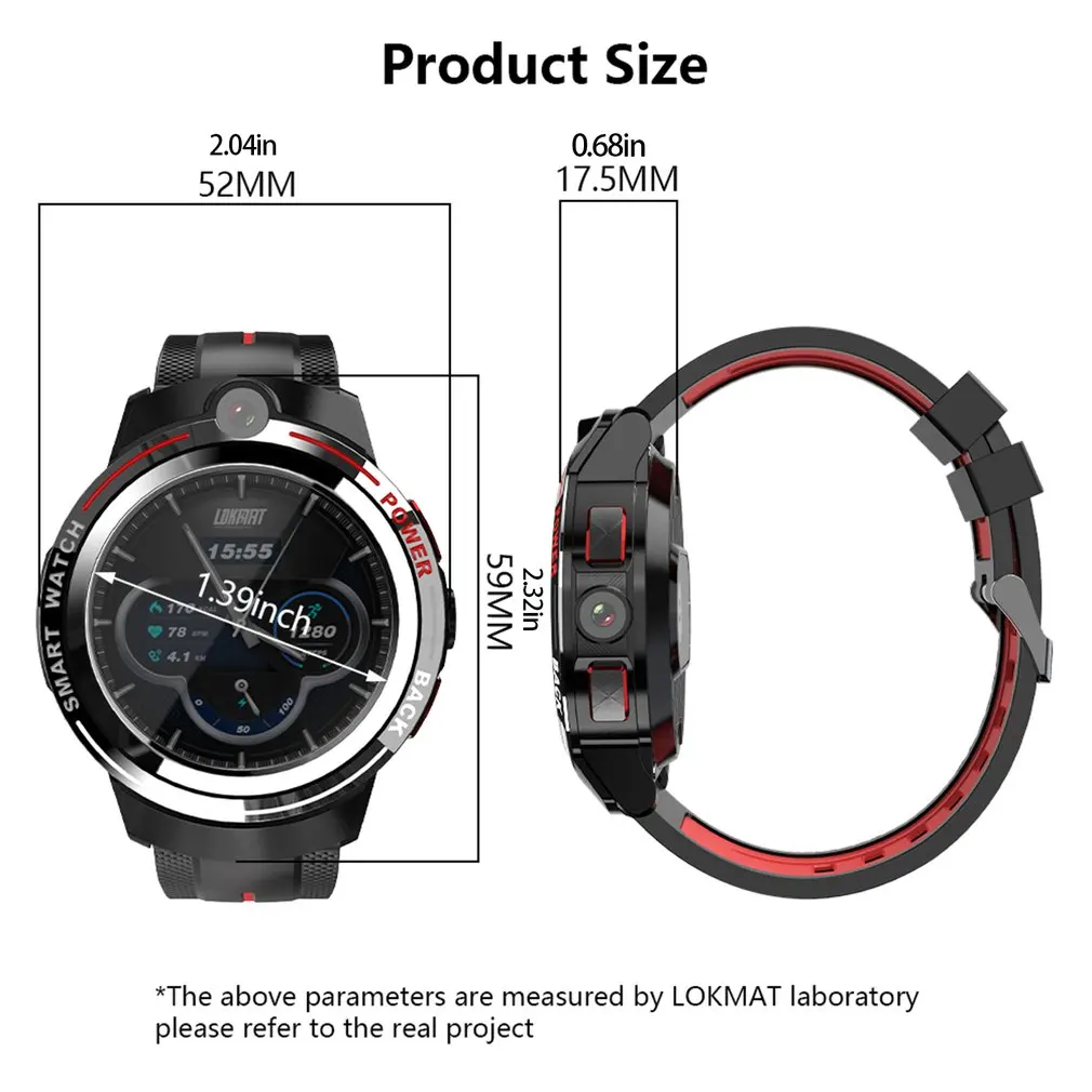 

Practical And Durable Smart Watch 3GB+32GB) Dual Camera Ceramic Bezel 5 Million Pixel Smart Watch For Android GPS Xiaomi IOS