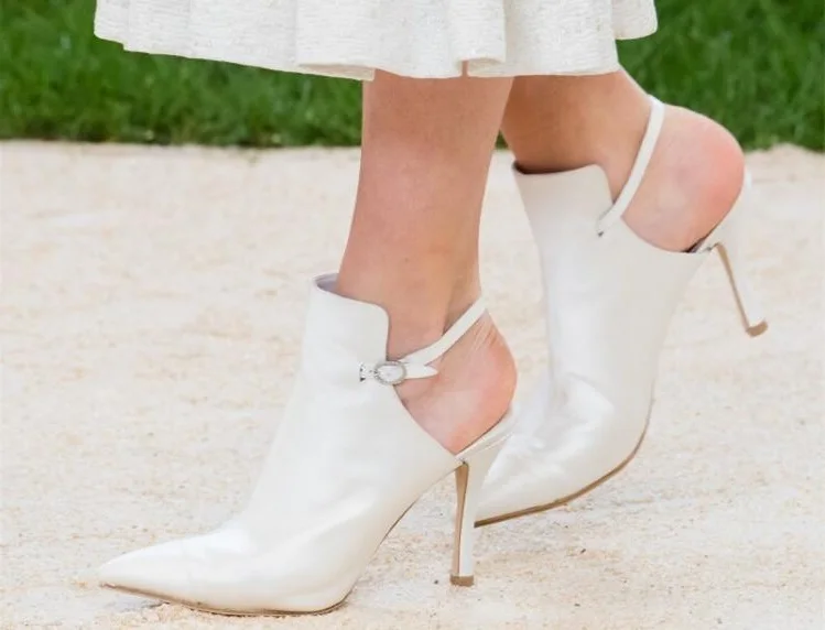 

Туфли-лодочки женские из шелковой кожи, вечерние тонком каблуке, с пряжкой