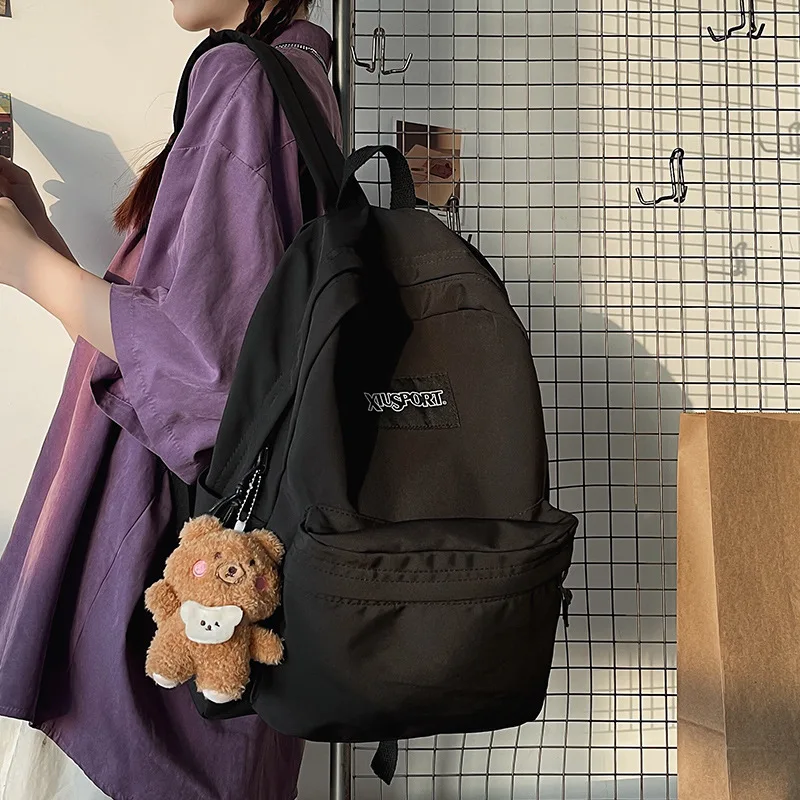 

Рюкзак женский, из 2021 нейлона, мягкий, однотонный