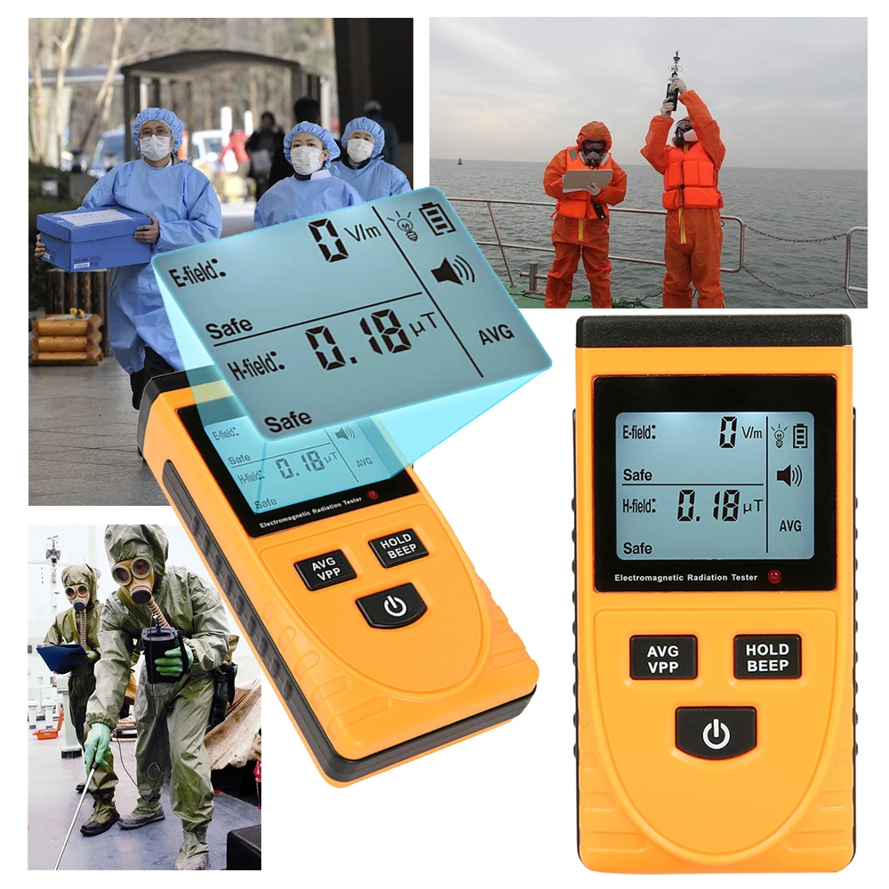 Детектор электромагнитного поля излучения Тестер Emf измеритель перезаряжаемый