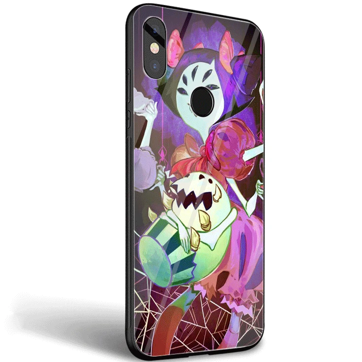 Mobile Phone Glass Case For Xiaomi Note 5 6 7 Pro F1 A1 A2 4X 5X 6X 9 Cover TPU Game Undertale Muffet Shell | Мобильные телефоны и