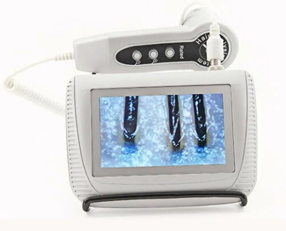5 Inch LCD Screen Digital Skin Diagnosis system Hair analyzer analysis Portable Rechargeable Scanner Freeze frame Fixed