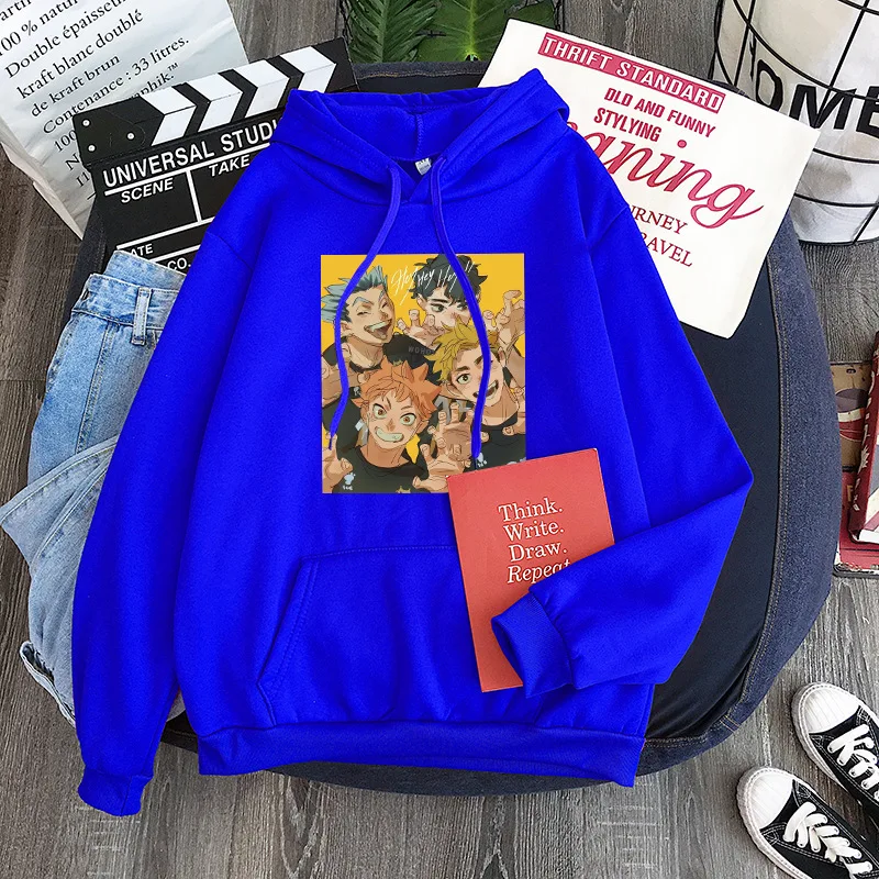 

COFUN Hot Anime Haikyuu!!! Hinata Shoyo Tobio Kageyama Fashion Hoodies Pullover Harajuku Hooded Sweatershirt Unisex