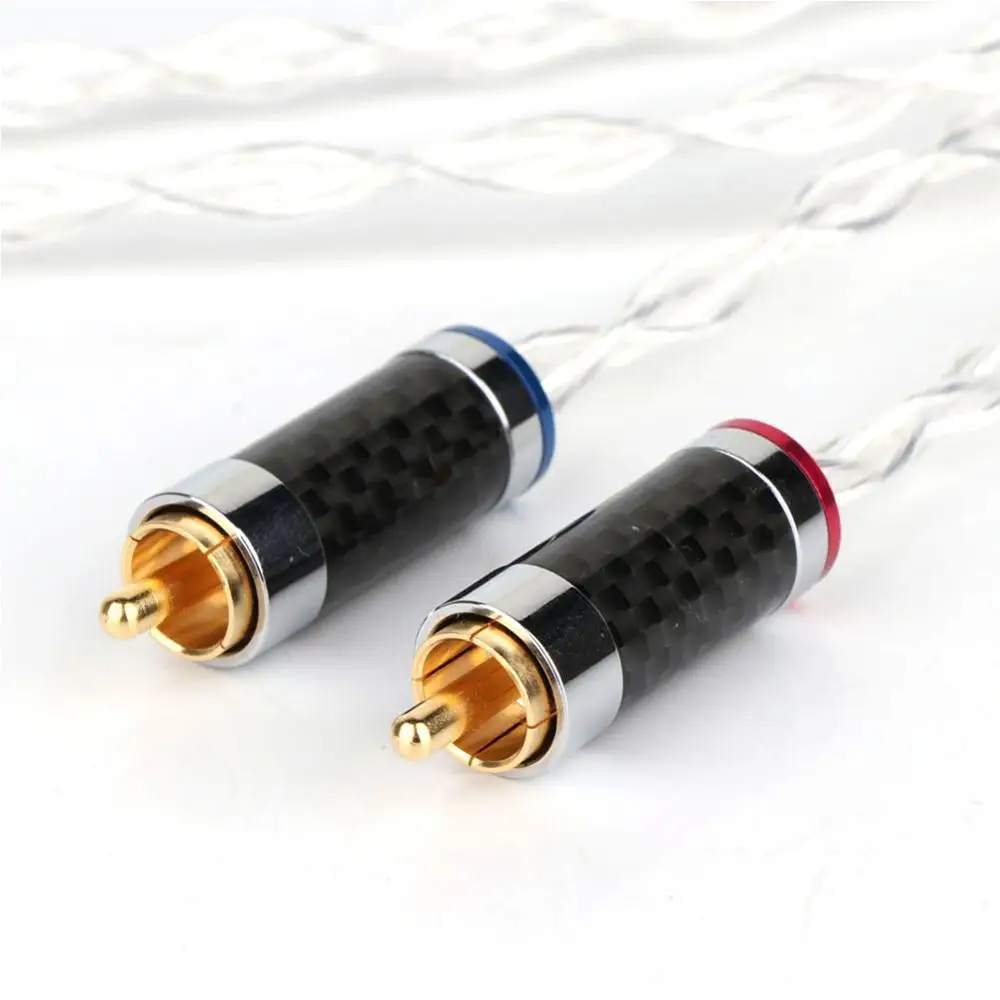 Thouliess пара HIFI однокристальный серебристый аудиокабель RCA к соединительный кабель