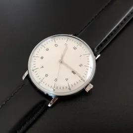 white color Стальные повседневные Модные женские кварцевые часы для дайвинга, 50 м водонепроницаемые швейцарские часы Ronda с кожаным ремешком, женские часы - Цвет: white color