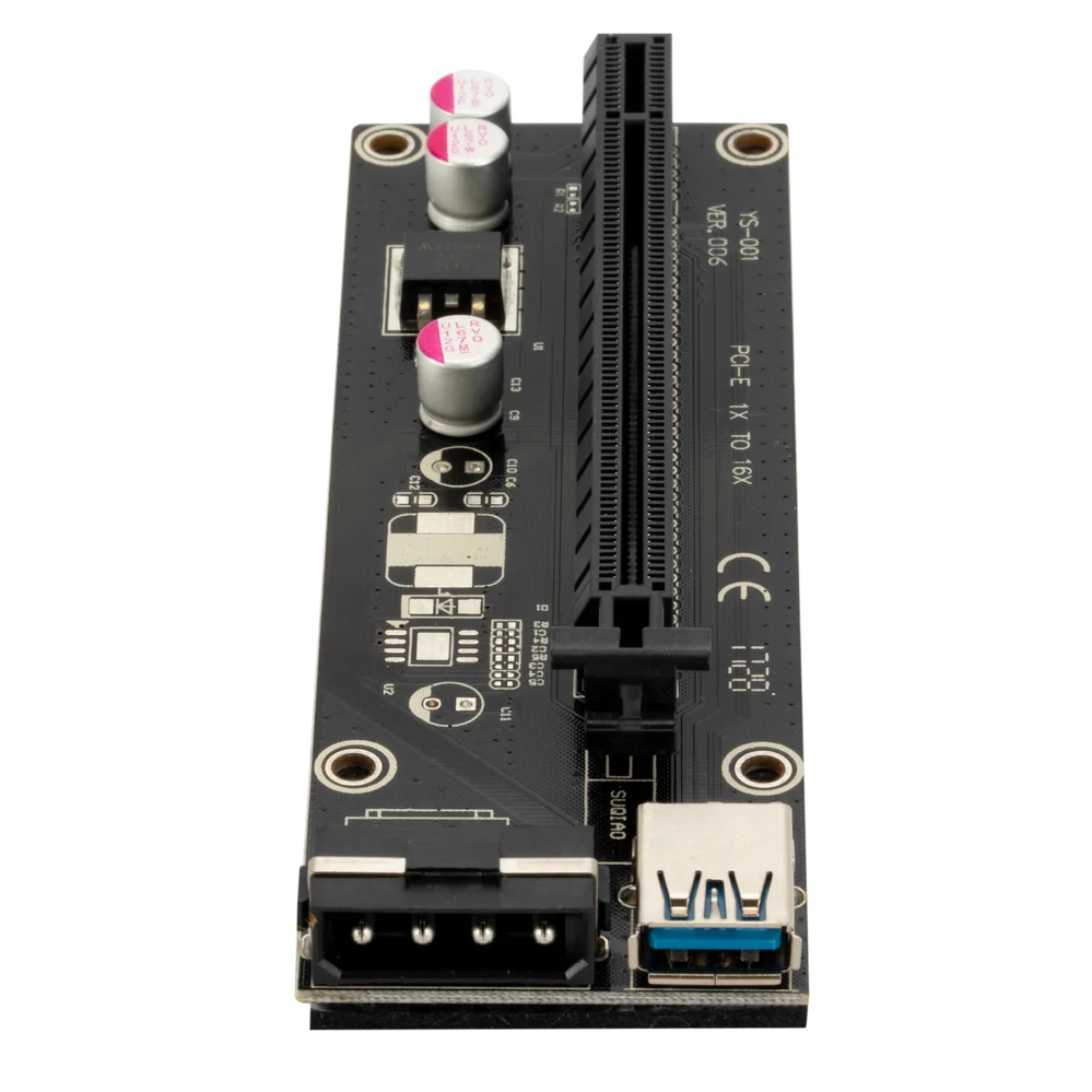 PzzPss VER006 PCI-E 1X до 16X Экспресс райзеры карта PcIe удлинитель адаптер SATA к 4-контактному