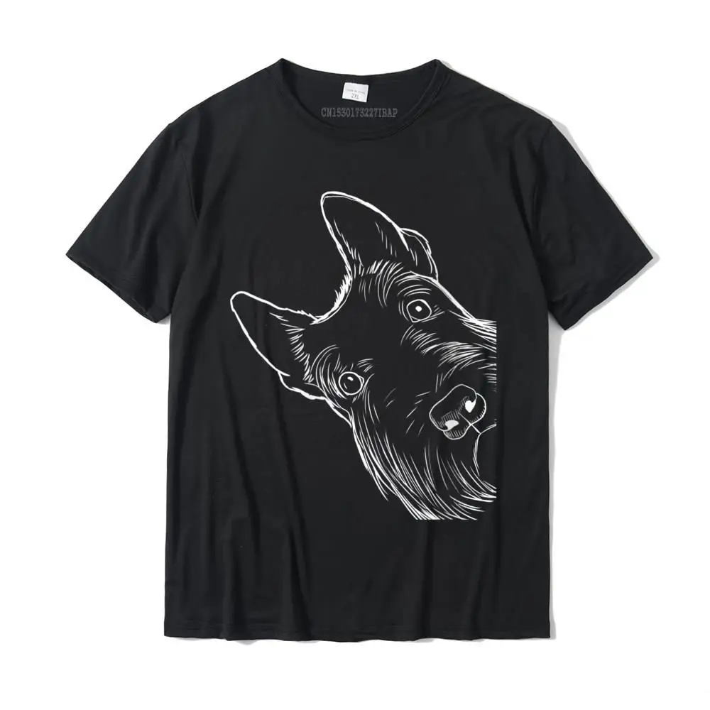 Womens Funny Scottie Dog Scottish Terrier Round Neck T-Shirt T Shirts Tops & Tees New Arrival Cotton Design Street Boy