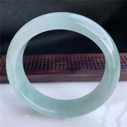 

Natural Burmese Jadeite 54-64mm Light Color Bracelet Elegant Princess Jewelry Best Gift for Mom and Girlfriend