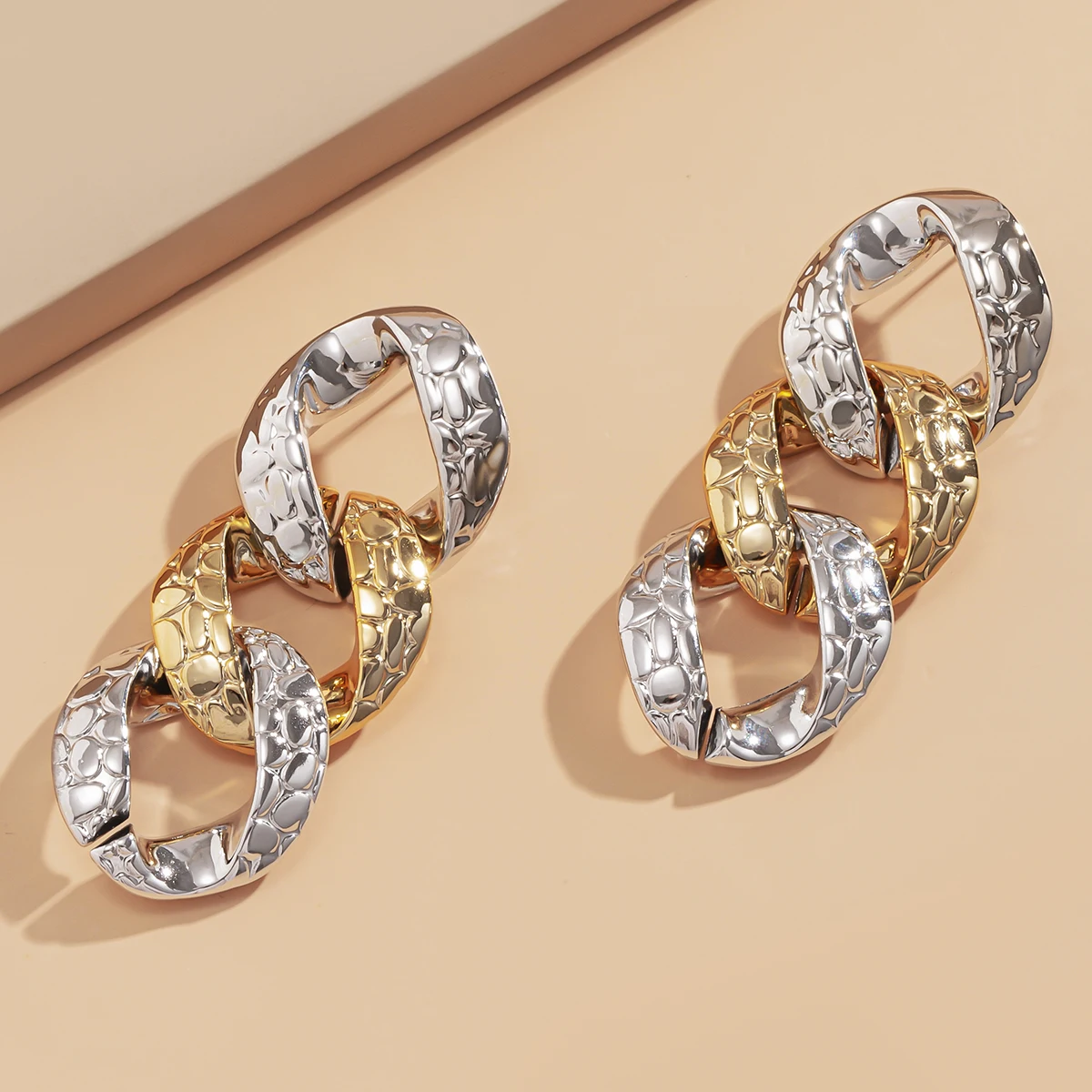 

2021 Fashion Vintage Earrings for Women Geometric Statement Gold Color CCB Drop Earrings Layered Round Dangle Earring Jewelry Ac