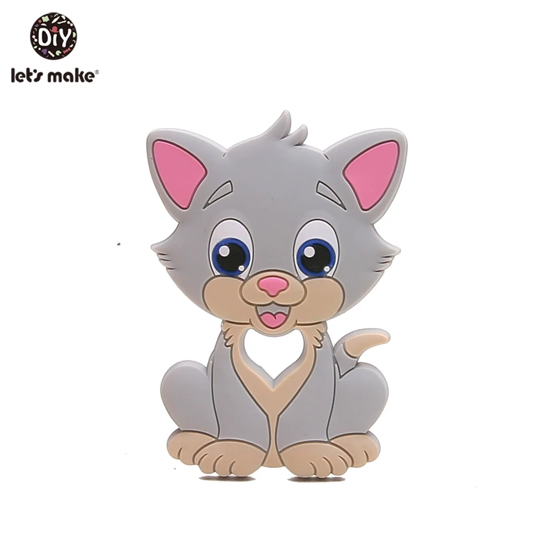 Let'S Make 1Pc Silicone Baby Teether Toddler Toys Diy Stroller Accessories For Pacifier Chain Owl Food Grade Toys Baby Teether - Цвет: 1ER12956