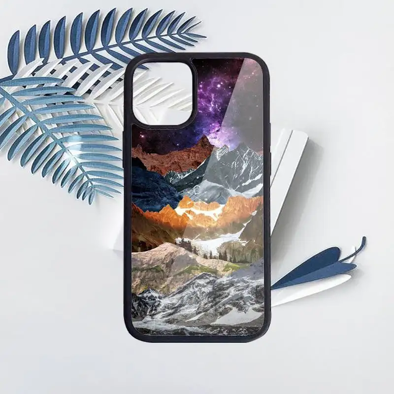 

Mountain Marble Moon pattern Phone Cases PC for iPhone 11 12 pro XS MAX 8 7 6 6S Plus X 5S SE 2020 XR Luxury brand shell funda
