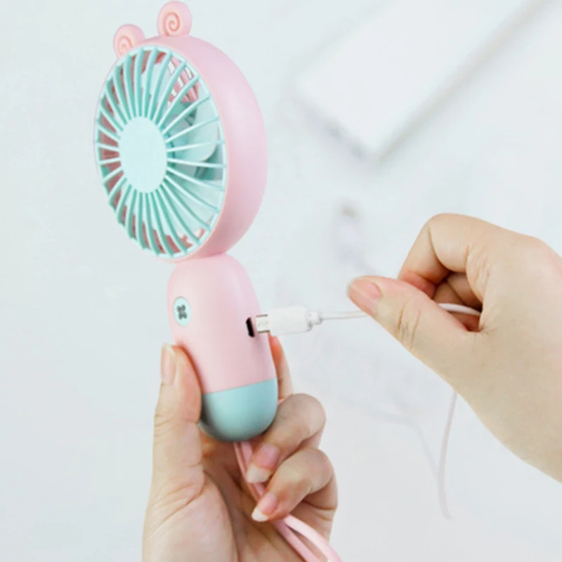 

Mini Fan Powerful Small Personal Portable Fan Speed Adjustable USB Rechargeable Pocket Fan for Home Office