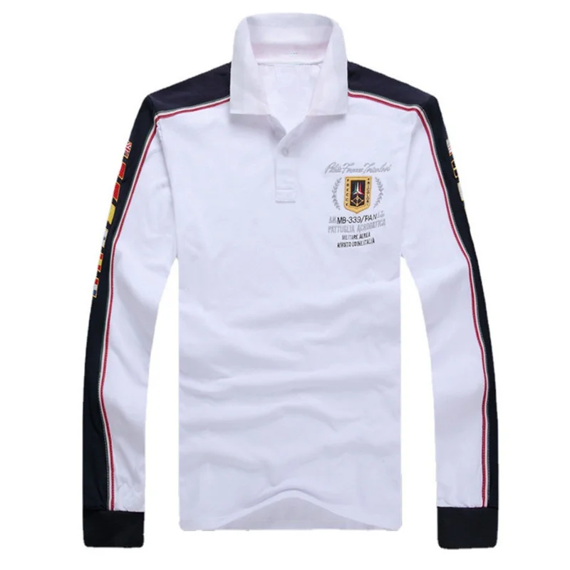 

Dropshipping Brand Long Sleeve Cotton Aeronautics Polos Men Embroidery Polo Shirts Male Casual Streetwear Casual Fashion Men top