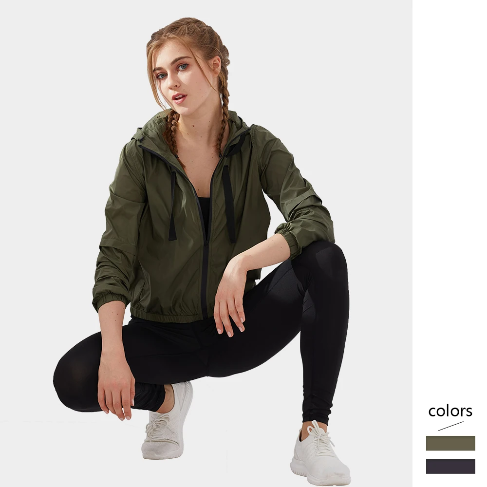 Женское спортивное пальто Толстовка для бега с длинным рукавом на молнии