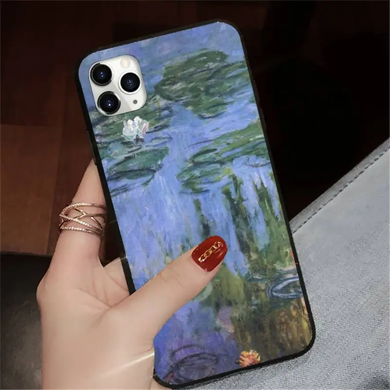 

Monet Garden Lotus art Phone Case for iPhone 11 12 pro XS MAX 8 7 6 6S Plus X 5S SE 2020 XR