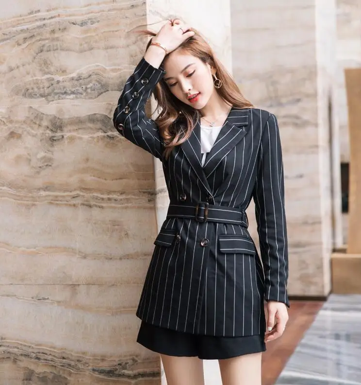 stripe trench coat for women long sleeves coats womens casaco feminino double breasted overcoat woman european spring ladies