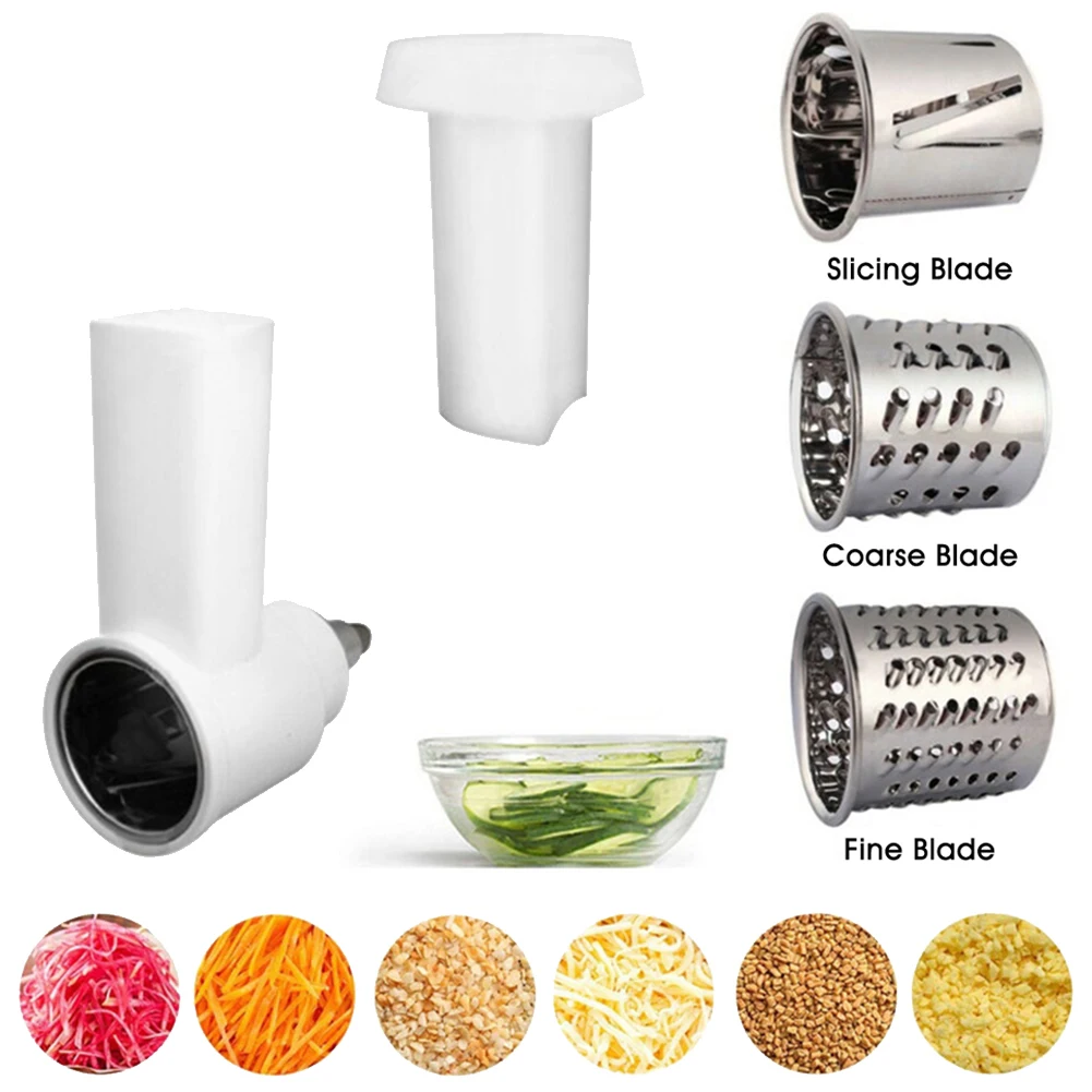 

Slicer Shredder Attachment for KitchenAid Stand Mixer Vegetable Slicer Cheese Grater Attachment Food Processor with 3 Blades