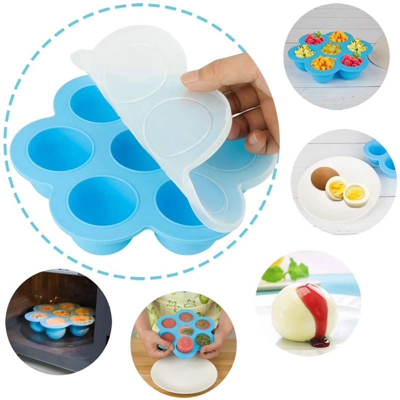Silicone Egg Bites Molds and Steamer Rack Fits 5/6/8 Qt Pressure Cooker Baby Food Freezer Tray | Дом и сад