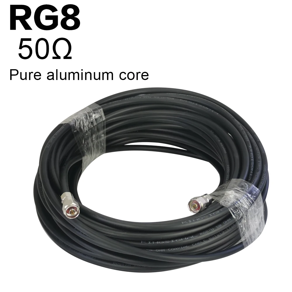 

50ohm RG8 Coaxial Cable 30m for Mobile Phone Signal Booster Professional Coaxial Cable Pure Aluminum Core for Cell Repeater
