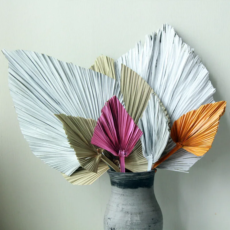 

60cm Palm Leaves Preserved Dried Flowers Heart-Shape Bouquet Photograph Home Desktop Office Garden Wedding Christmas Decoration